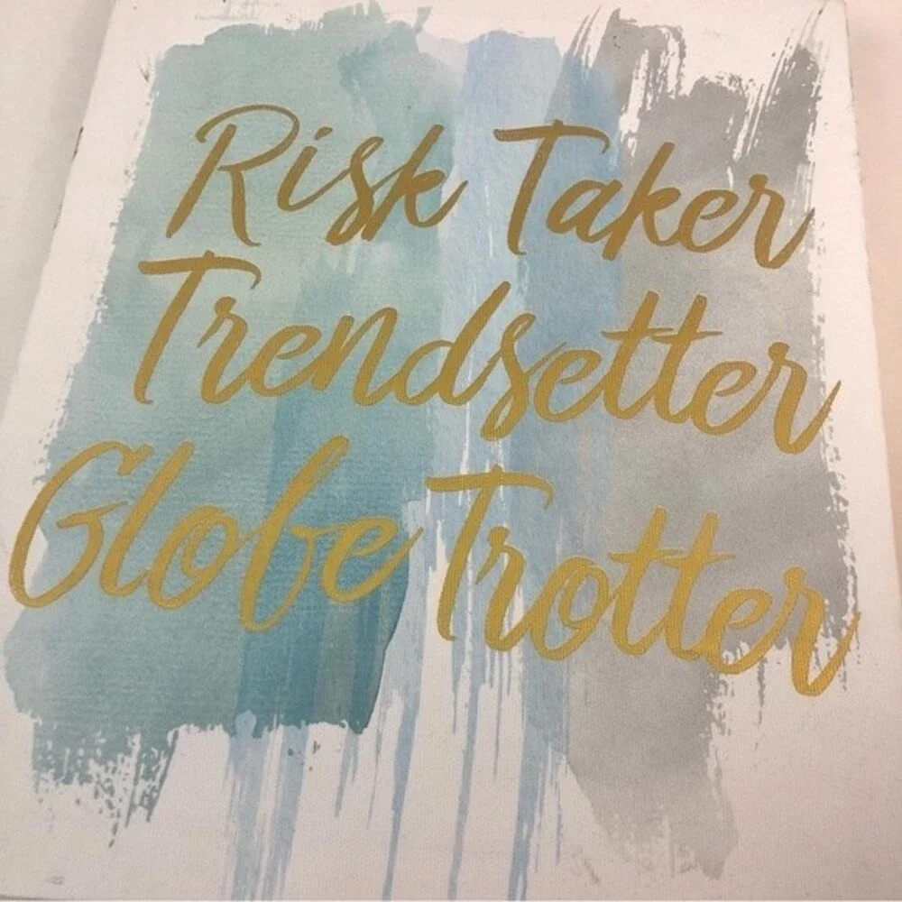 ARAUCO Risk Taker Trend Setter Globe Trotter Wall Decal One Size Chic Gold